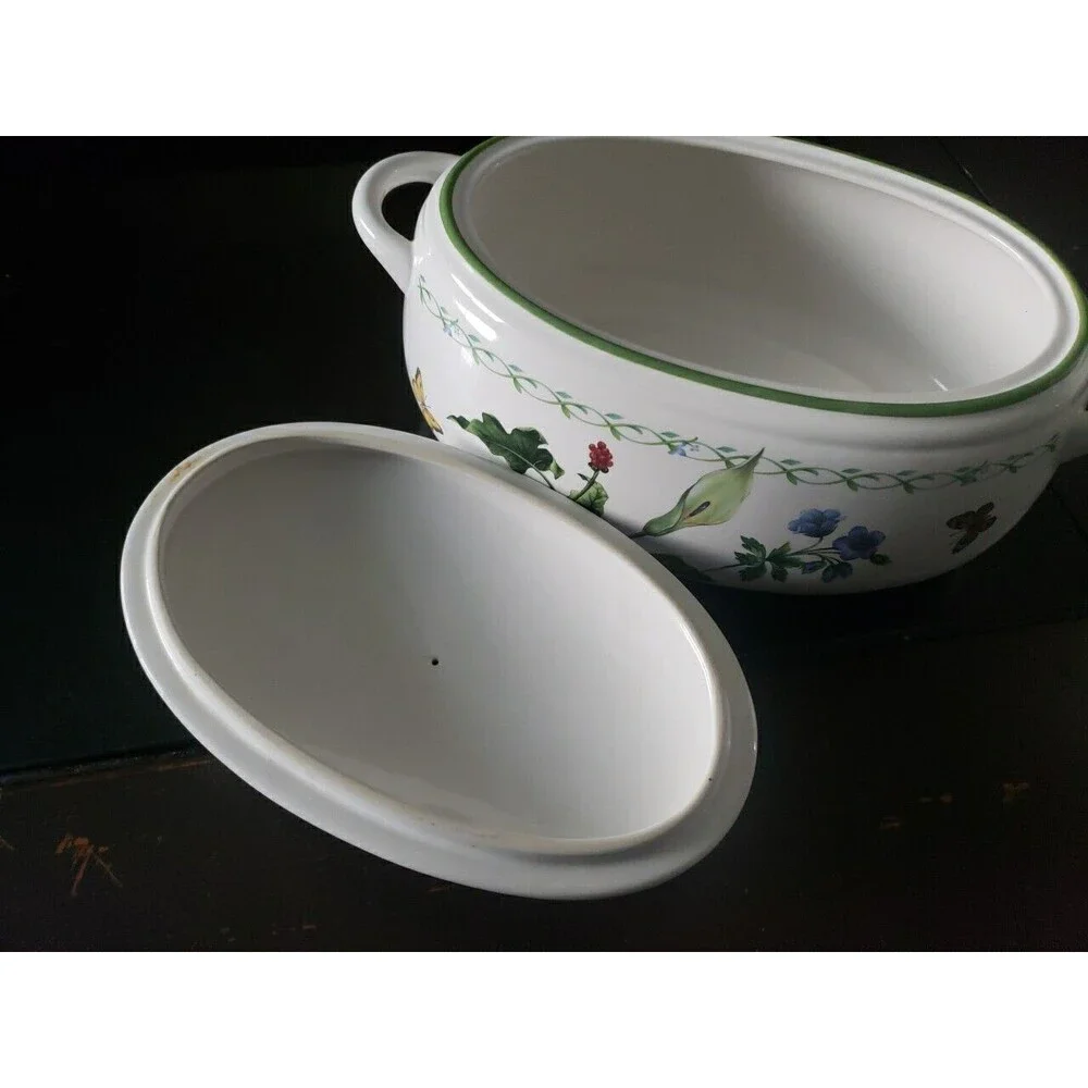 Studio Nova Garden Bloom 2.5Qt. Oval Covered Casserole 2 Handle Dish
